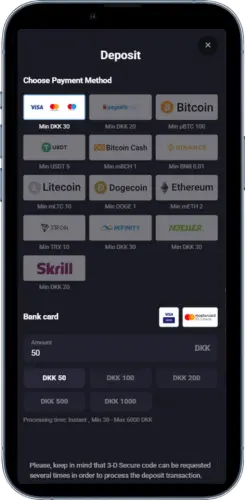 Indbetalingsmetoder til Sugar Rush i DKK